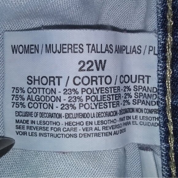 Gloria Vanderbilt Jeans Women's Blue Straight Leg Y2K Plus Size 22W Short - Picture 4 of 8